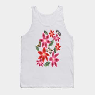 Lilies and Butterflies Tank Top